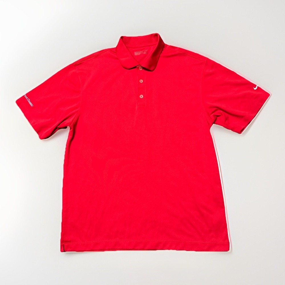 Nike Golf Polo Shirt Mens Large Red Dri-Fit Short Sleeve 2009 Horizons Classic